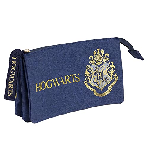 CERDÁ LIFE'S LITTLE MOMENTS, Estuche Harry Potter Hogwarts con 3 Compartimentos-Licencia Oficial Warner Bros para Niños, Multicolor, Edad recomendada-6 a 14 años