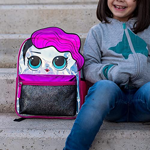 Cerdá - Mochila Infantil Metalizada Brillante de LoL Surprise de Color Rosa Fucsia - Licencia Oficial LOL Surprise