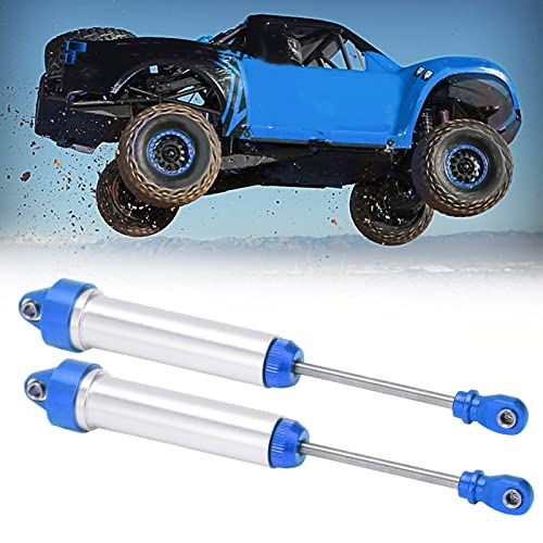 Cerlingwee Amortiguador de Choque RC 1/7, Amortiguador de Choque RC Aleación de Aluminio sin Resorte Amortiguador de Choque de Metal 2PCS para Coches de Control Remoto 1/7(Azul Marino)