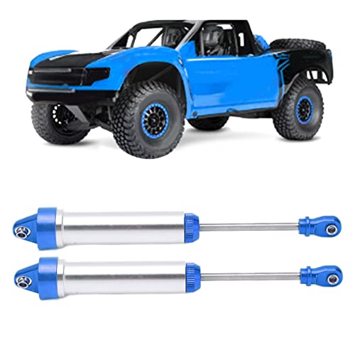 Cerlingwee Amortiguador de Choque RC 1/7, Amortiguador de Choque RC Aleación de Aluminio sin Resorte Amortiguador de Choque de Metal 2PCS para Coches de Control Remoto 1/7(Azul Marino)