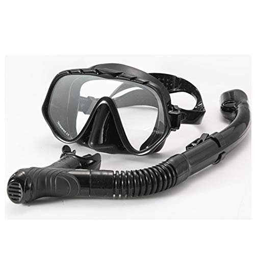 Cestbon Snorkel Snorkel máscara de Gafas Anti-vaho y seco Snorkel Incl,Negro