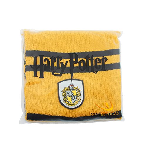 Cinereplicas - Harry Potter - Bufanda - Licencia Oficial - Casa Hufflepuff - 190 cm - Amarillo y Negro