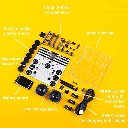 CircuitMess Jay-D - Kit mixtable para DJ | Aprende electrónica y codificación | Proyectos STEM para niños de 11 años en adelante | Juguete de construcción STEM | Kit de educación musical