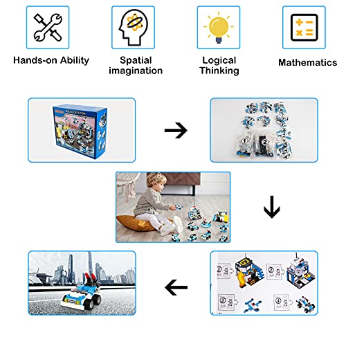 City Action Policía,Juegos de Cnstrucción de Policía Estación de Policía Juguete 807 ​Piezas de Ladrillos de Construcció Regalo,Juegos para niños de 3 4 5 6 7 ​años