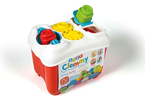 Clementoni-17171 - Soft Clemmy Cubo de Actividades - construcciones blanditas para bebé a partir de 10 meses