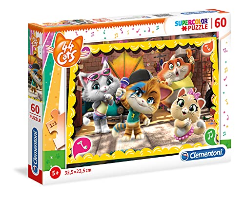 Clementoni Cats Puzzle 60 Piezas 44 Gatos, Multicolor (26052.2)