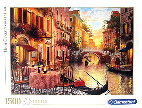 Clementoni- Collection: Venezia Los Pingüinos De Madagascar Puzzle, 1500 Piezas, Multicolor (31668)