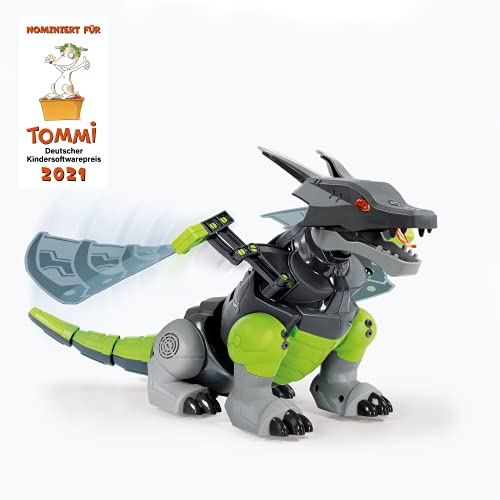 Clementoni- Galileo Mecha Dragon - Robot programable para niños a Partir de 8 años, Color carbón (59215)