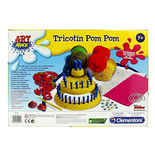 Clementoni- Juego Pon-45x31 Tricotin Pon Art Attack, única (55211.5)