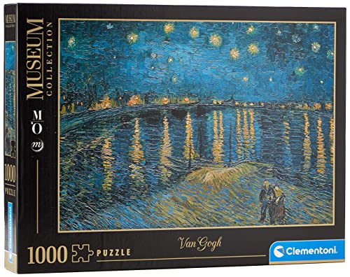 Clementoni-Los Pingüinos De Madagascar Puzzle 1000 pzas Museum Van Gogh Noche (39344.2)