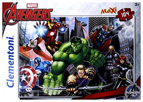 Clementoni-Marvel The Avengers Pingüinos De Madagascar Puzzle, 104 Piezas, Color (236886)