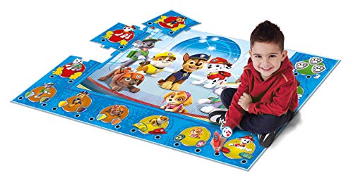 Clementoni - Paw Patrol-Tapeta Gigante Juego Educativo electrónico con bolígrafo Interactivo, Puzzle para niños de 3 años + (versión en Italiano), Fabricado en Italia, Multicolor, 16336