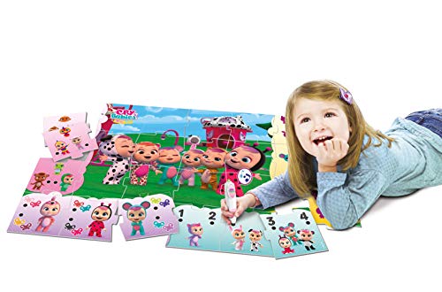 Clementoni - Sapientino-Alfombra Gigante Interactivo-Cry Babies-Puzzle para niños-Juegos Quiz (versión en Italiano) -Fabricado en Italia, 3 años +, 16279