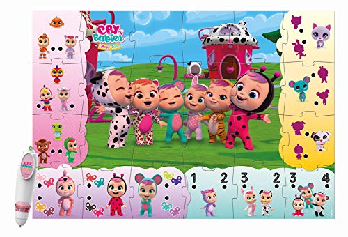 Clementoni - Sapientino-Alfombra Gigante Interactivo-Cry Babies-Puzzle para niños-Juegos Quiz (versión en Italiano) -Fabricado en Italia, 3 años +, 16279