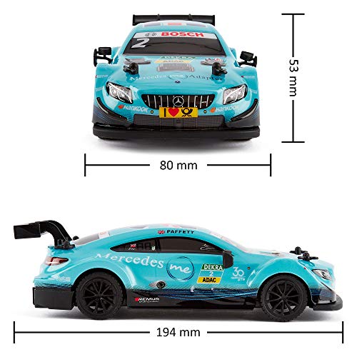 CMJ RC Cars 124RMBL Mercedes DTM - Mando a Distancia Oficial para Coche (Escala 1:24, 2,4 GHz), Color Azul