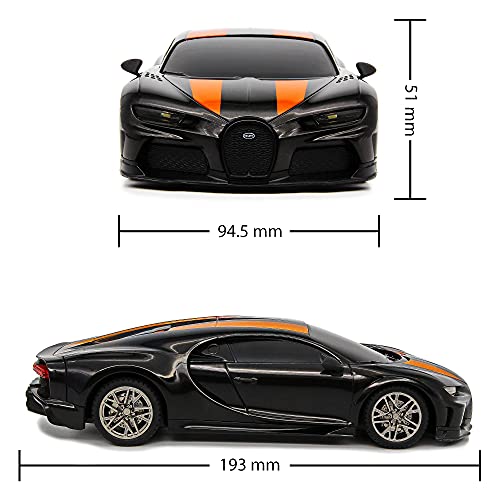 CMJ RC Cars Bugatti Chiron - Mando a Distancia para Coche, Color Negro