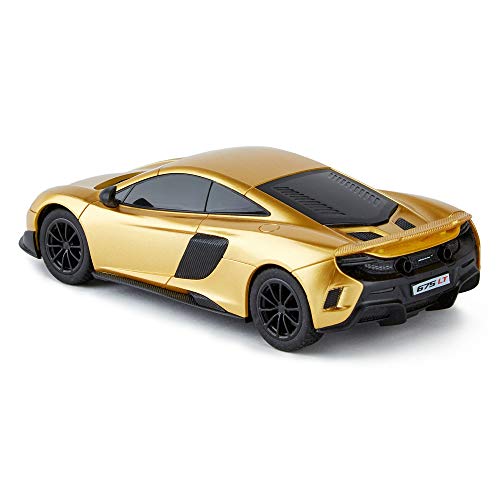 CMJ RC Cars ™ McLaren 675LT Coche de control remoto con licencia oficial Luces de trabajo a escala 1:24 2.4Ghz Gold