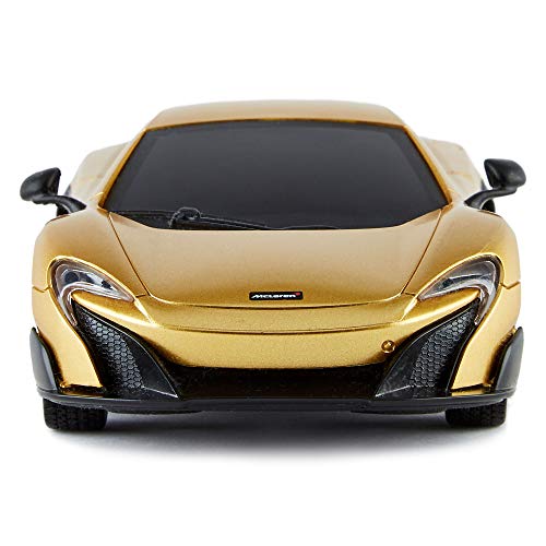 CMJ RC Cars ™ McLaren 675LT Coche de control remoto con licencia oficial Luces de trabajo a escala 1:24 2.4Ghz Gold