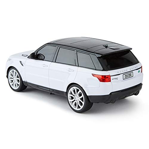 CMJ RC Cars ™ Range Rover Sport Coche de control remoto con licencia oficial Coche 1:18 Escala Luces de trabajo 2.4Ghz Blanco