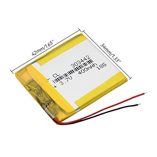 CNMMGL BateríAs De PolíMero De Litio De 3.7v 303442 400mah, Batería Recargable De Lipo Usada para La Radio Teledirigida del Libro ElectróNico 1piece