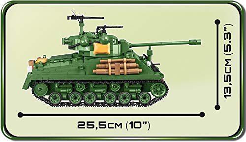 COBI 2533 Historical Collection WWII M4A3E8 Sherman Easy Eight CzoĹg amerykaĹski [KLOCKI] (Cobi-2533)