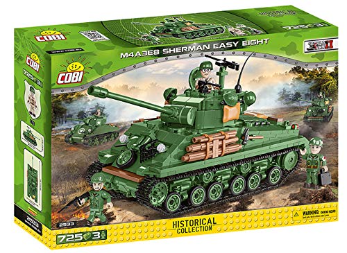 COBI 2533 Historical Collection WWII M4A3E8 Sherman Easy Eight CzoĹg amerykaĹski [KLOCKI] (Cobi-2533)