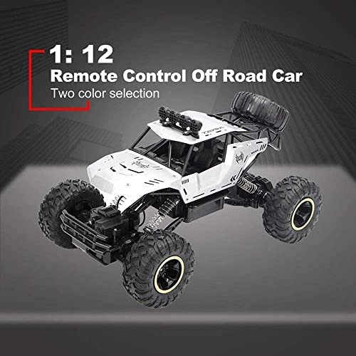 Coche RC 4X4 Aleación Rock Crawler 1/12 4WD Monster Truck, Coche De Escalada Todoterreno con Control Remoto De Gran Tamaño, Vehículo De Emoción RC A Prueba De Agua De 2,4 GHz, para Niños