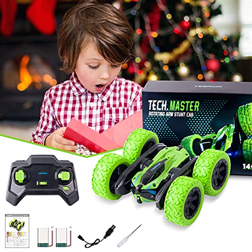 Coche Teledirigido para Niños, TEEROK TR10 Control Remoto 2.4 GHz RC Coche Acrobacia Rotación Volteo de 360 Grados , 4WD High-Speed Off-Road, Navidad de Juguete Regalos para Niño Niña