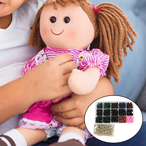 Colcolo 280x Ojos Y Narices de Seguridad de Colores Mezclados Ojos Y Narices de Muñecas para Juguetes de Osos de Peluche Fabricación de Marionetas Juguetes de