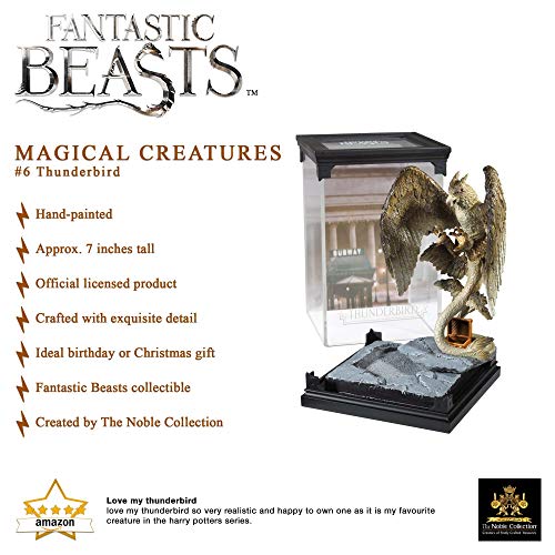 Colección Noble NN5260 Bestias de Harry Potter Criaturas mágicas Animales fantásticos y dónde encontrar-Criaturas mágicas-Diorama Pájaro del Trueno, multicolor