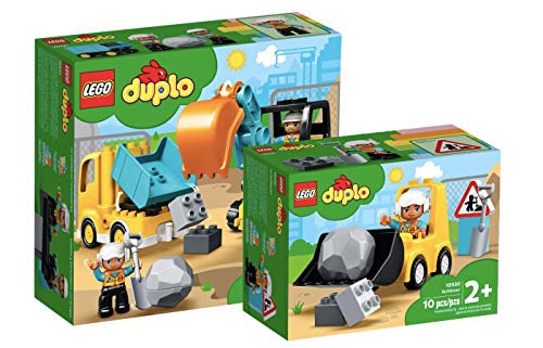 Collectix Lego Duplo 10931 - Juego de excavadora y cargadora de ruedas