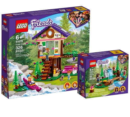 Collectix Lego Friends 41679 - Juego de casa del árbol en el bosque y cascada en el bosque 41677