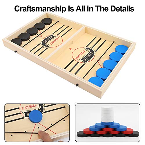 Colmanda Juego de Mesa Fast Sling Puck Juego de Air Hockey Juguete de Tablero de Catapulta Sling Puck Winner Interactivos Entre Padres e Hijos Actividades de Reunión Familiar para Padres e Hijos (2)
