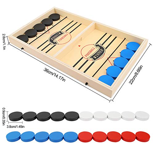 Colmanda Juego de Mesa Fast Sling Puck Juego de Air Hockey Juguete de Tablero de Catapulta Sling Puck Winner Interactivos Entre Padres e Hijos Actividades de Reunión Familiar para Padres e Hijos (2)