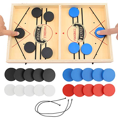 Colmanda Juego de Mesa Fast Sling Puck Juego de Air Hockey Juguete de Tablero de Catapulta Sling Puck Winner Interactivos Entre Padres e Hijos Actividades de Reunión Familiar para Padres e Hijos (2)