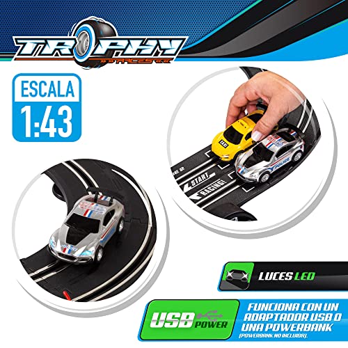 ColorBaby Speed&GO 49466 - Speed & go-Pista Carrera c/2 Coches RC c/ Mando y Cable USB