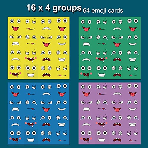 Coloridos cubos mágicos de madera, juguetes creativos, puzzle iq puzzler Building Cubes Emoji, juego de interacción de madera para niños de entrenamiento