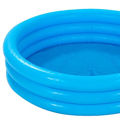 com-four® Piscina Infantil, Piscina Infantil de 3 Anillos en Azul con Parches de reparación, 114x25cm, Aprox. 132 litros