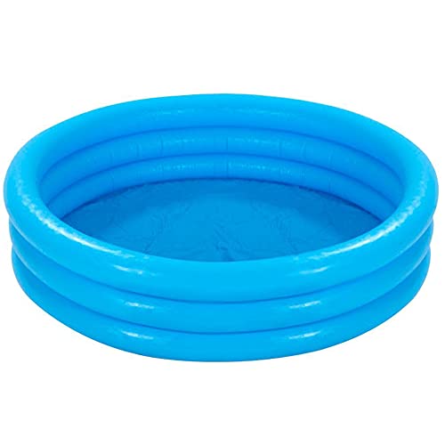 com-four® Piscina Infantil, Piscina Infantil de 3 Anillos en Azul con Parches de reparación, 114x25cm, Aprox. 132 litros