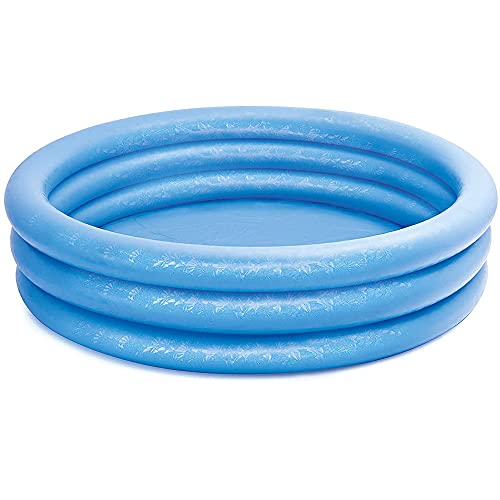 com-four® Piscina Infantil, Piscina Infantil de 3 Anillos en Azul con Parches de reparación, 168x38cm, Aprox. Piscina de 420 litros