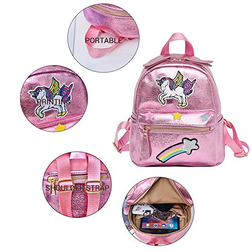 Comtervi Mochilas de la escuela Unicornio, bolsos del estudiante del arco iris del unicornio de la moda de la fantasía para las muchachas muchachas Adolescentes