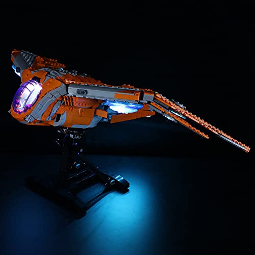 Conjunto De Luces (Marvel Nave De Los Guardianes De La Galaxia) Modelo De Construcción De Bloques - Kit De Luz LED Compatible con Lego 76193, NO Incluido En El Modelo