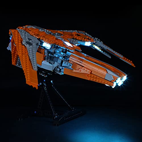 Conjunto De Luces (Marvel Nave De Los Guardianes De La Galaxia) Modelo De Construcción De Bloques - Kit De Luz LED Compatible con Lego 76193, NO Incluido En El Modelo