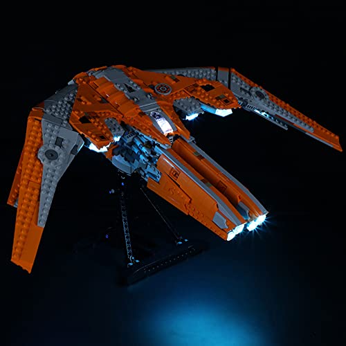 Conjunto De Luces (Marvel Nave De Los Guardianes De La Galaxia) Modelo De Construcción De Bloques - Kit De Luz LED Compatible con Lego 76193, NO Incluido En El Modelo