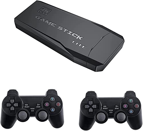 Consola Retro M8, 32GB Consola de Juegos USB Wireless Game Stick con 10000 Juegos + 2 Controladores, Whatsko Consola inalámbrica Game Stick Salida de TV HDMI 4K