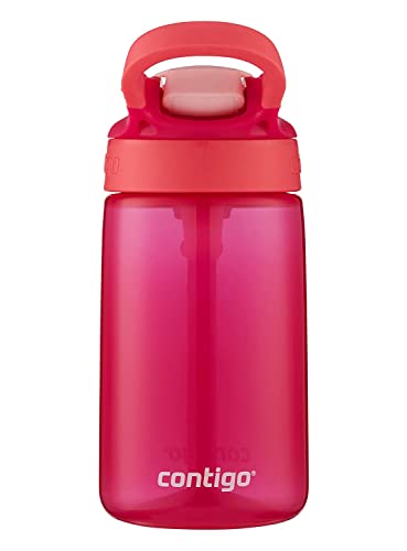 Contigo Gizmo Flip Botella Infantil Boquilla Autospout con Pajita, Libre de BPA, Sistema antiderrame, optimo para guardería, Escuela y Deportes, Unisex-Youth, Navy (Blazer), 420ml