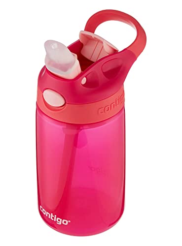 Contigo Gizmo Flip Botella Infantil Boquilla Autospout con Pajita, Libre de BPA, Sistema antiderrame, optimo para guardería, Escuela y Deportes, Unisex-Youth, Navy (Blazer), 420ml