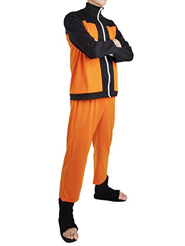 CoolChange Disfraz de Uzumaki Cosplay para los Fans de Naruto | Pantalones y Chaqueta Ninja | Talla: XL