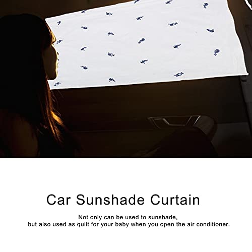 Cortina para Sombrilla De Coche, Instale Fácilmente Cubiertas De Ventana De Coche Plegables para Coche para Cuidado Solar para Verano para Bebé(Cortina de Ballena)