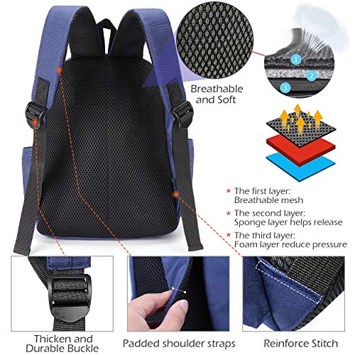 Cosyres Mochila para Niños Guarderia Niño Mochila Escolar Infantil Bebe Azul Oscuro